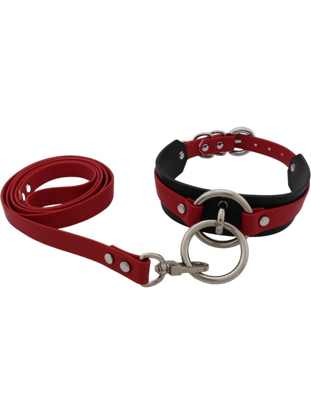 Trendy O-Ring Faux Leather Choker Necklace for Women - Stylish Collar Accessory
